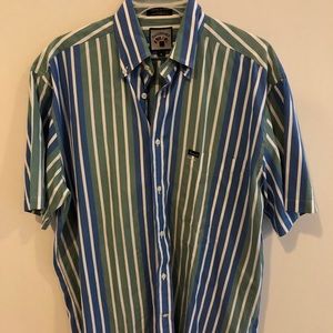 Men’s Medium Faconnable Striped Button Down Shirt
